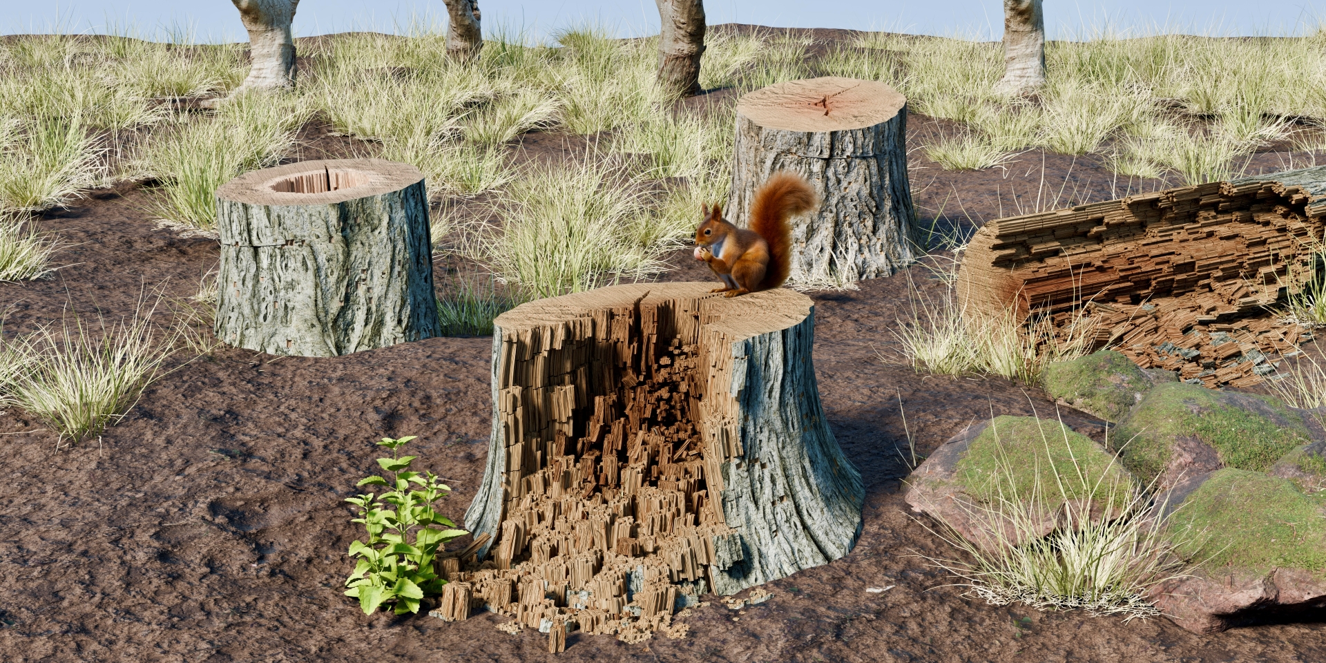 Woodstock: Interactive Modeling of Fungal Wood Decay